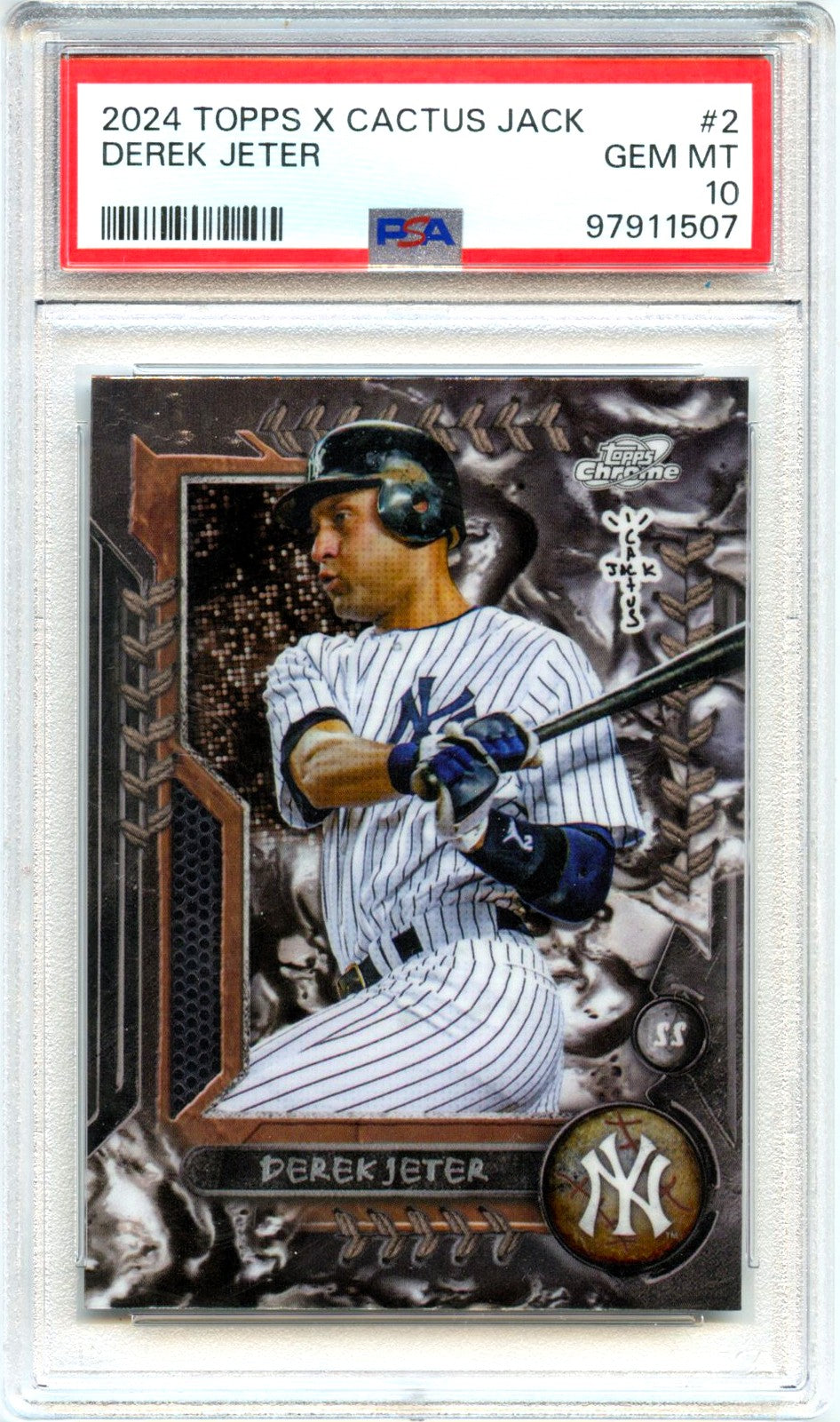 Derek Jeter 2024 Topps Chrome X Cactus Jack #2 PSA 10-1