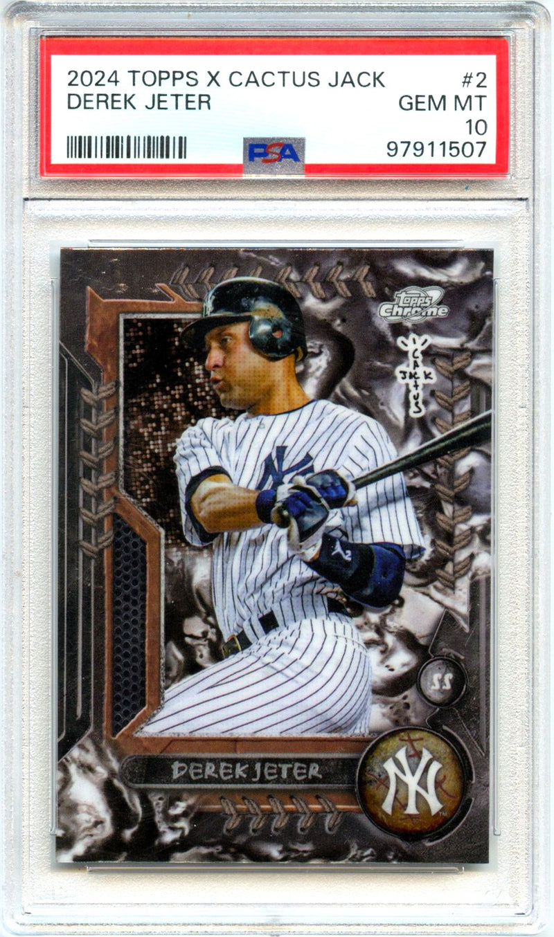 Derek Jeter 2024 Topps Chrome X Cactus Jack #2 PSA 10-1