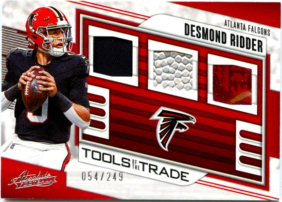 Desmond Ridder 2023 Panini Absolute Tools Of The Trade Triple Patch SP 54/249