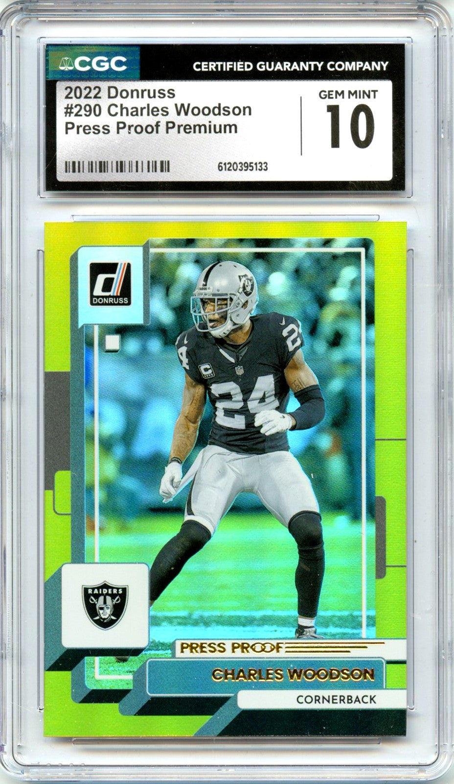 Charles Woodson 2022 Donruss Premium Press Proof #290 CGC 10