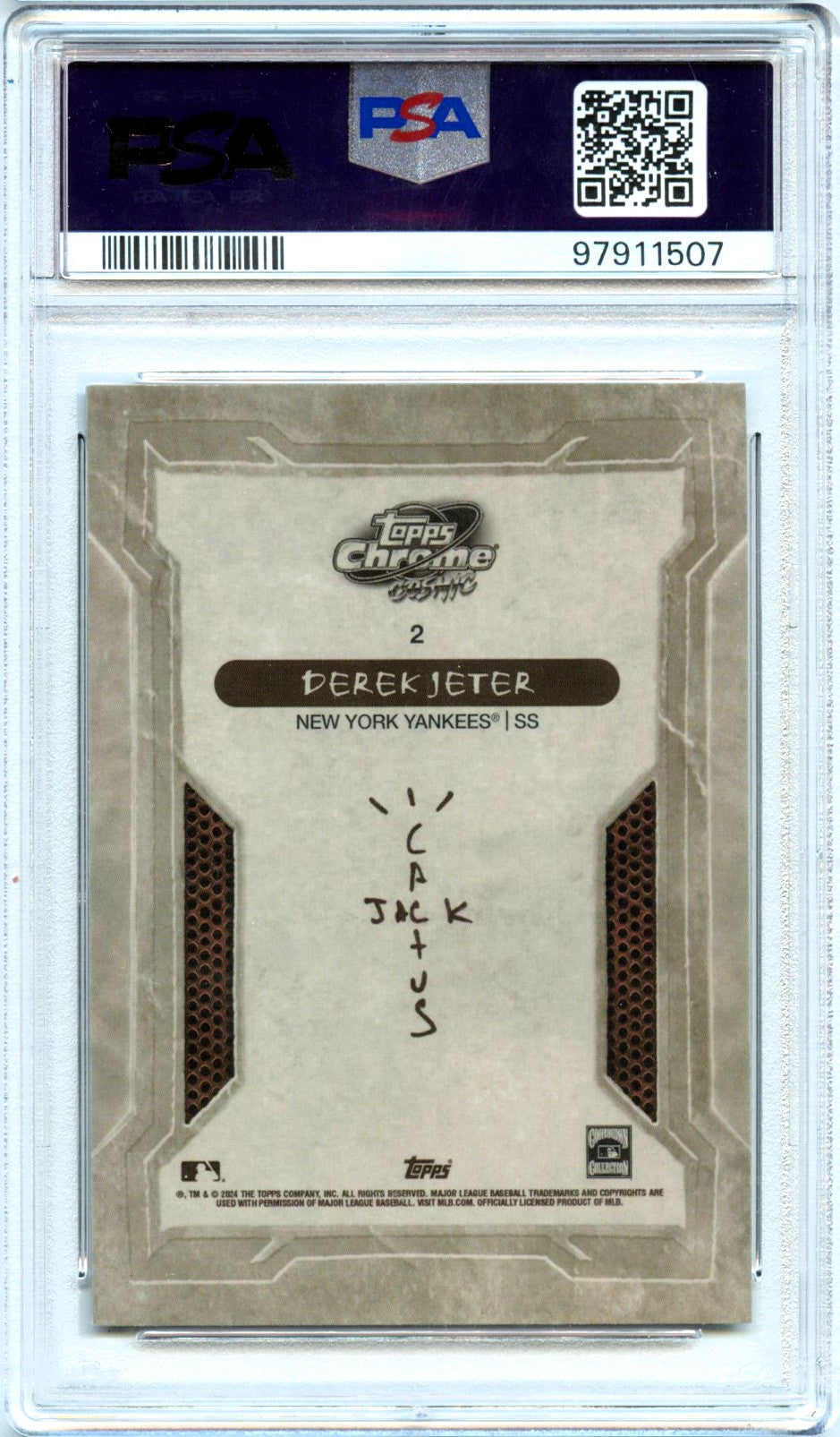 Derek Jeter 2024 Topps Chrome X Cactus Jack #2 PSA 10-2