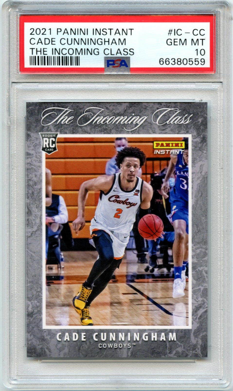 Cade Cunningham RC 2021-22 Panini Instant Incoming Class Rookie SP /2343 PSA 10