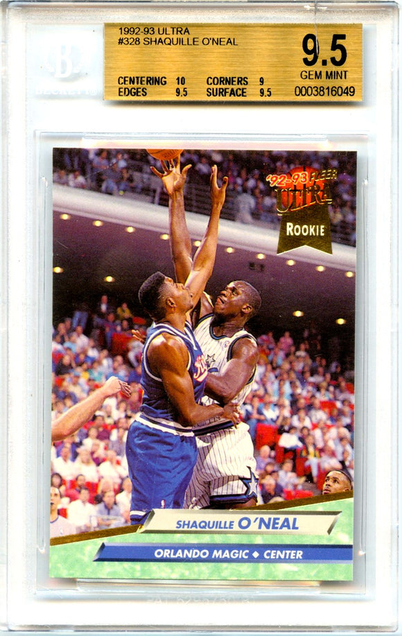 Product Shaquille O'Neal RC 1992-93 Fleer Ultra Rookie #328 BGS 9.5 Link
