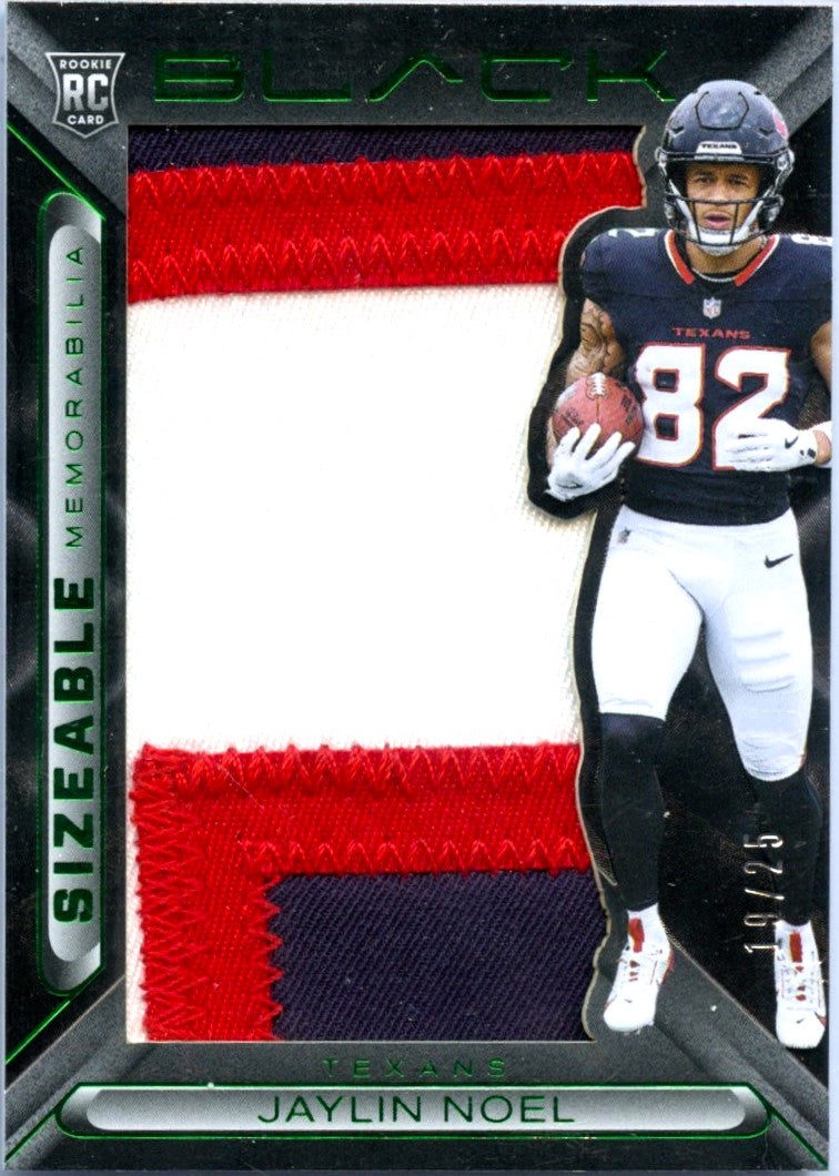 Jaylin Noel RC 2025 Panini Black Green Sizeable Jumbo Rookie Patch SP 19/25-1