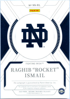 Raghib Ismail 2025 National Treasures Collegiate Notable Nicknames Auto SP 29/75-2