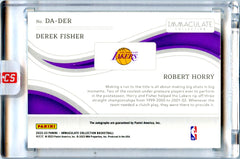 Derek Fisher Robert Horry 2022-23 Immaculate Gold Dual Auto SP 48/49-2