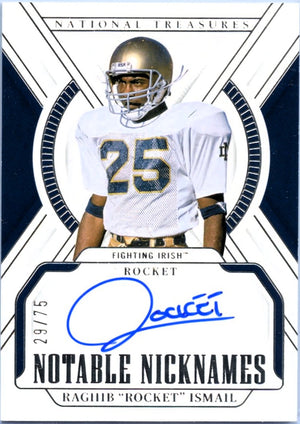 Raghib Ismail 2025 National Treasures Collegiate Notable Nicknames Auto SP 29/75