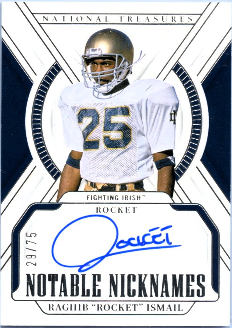 Raghib Ismail 2025 National Treasures Collegiate Notable Nicknames Auto SP 29/75-1