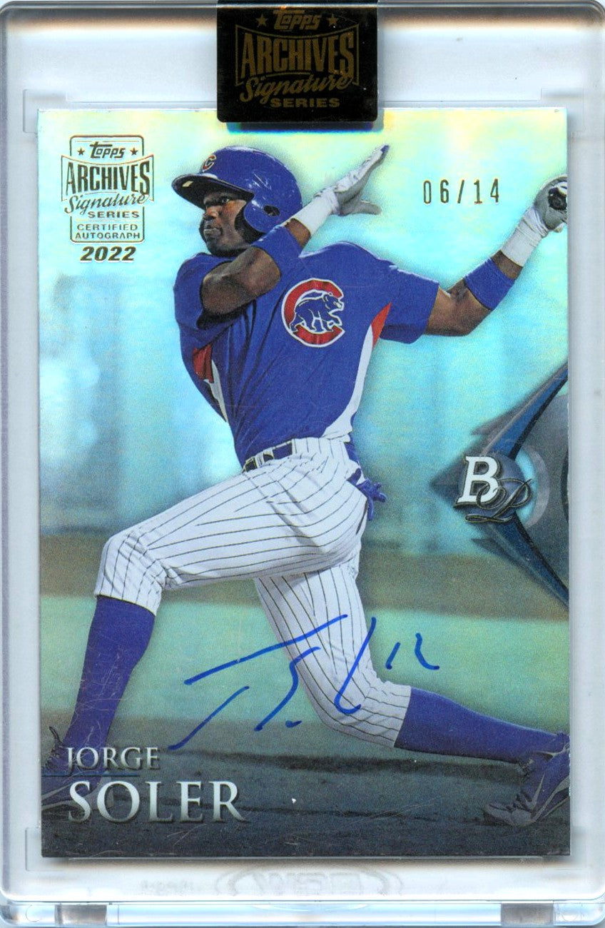 Jorge Soler 2022 Topps Archives On Card Auto SP 6/14
