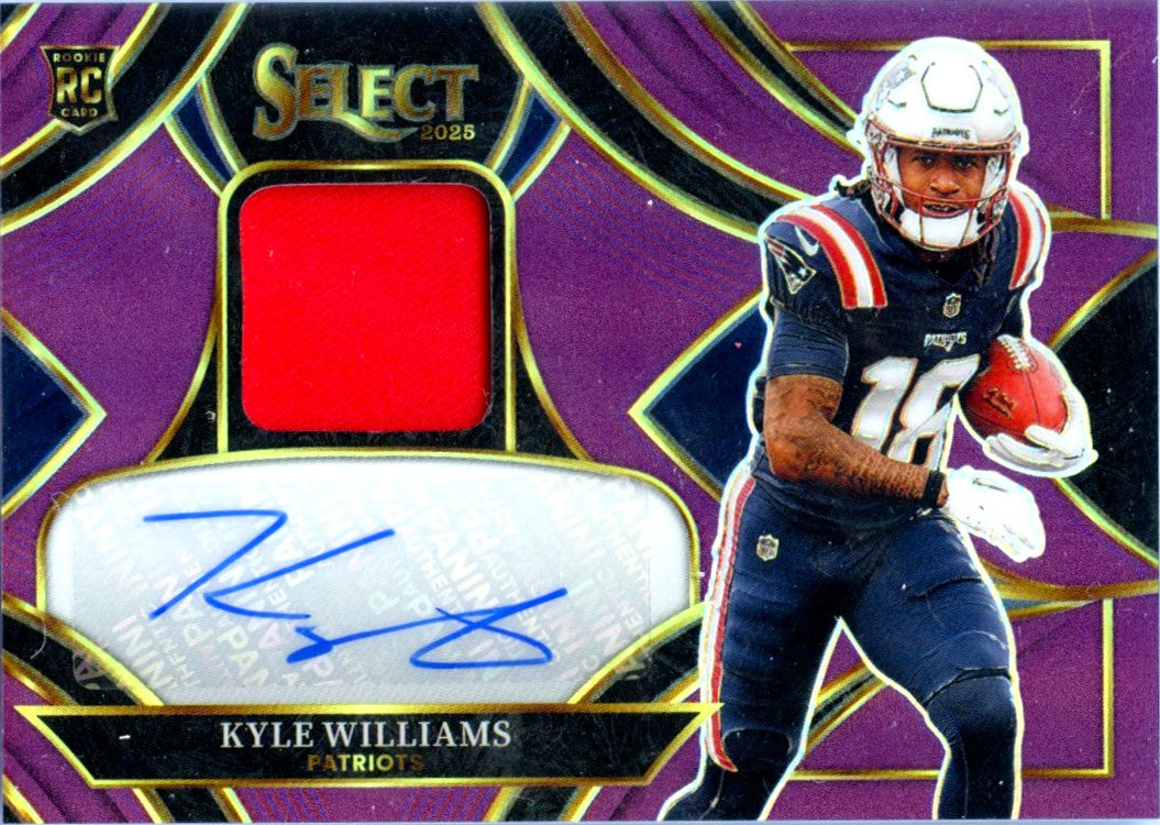Kyle Williams RC 2025 Panini Select Purple Rookie Patch Auto SP 42/49
