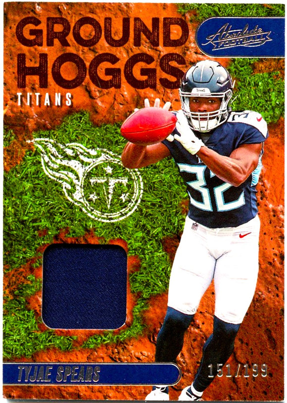 Tyjae Spears RC 2023 Panini Absolute Ground Hoggs Rookie Patch SP 151/199