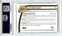 Fletcher Loyer RC 2024 Bowman U Chrome Team Logo Variation Rookie SSP #97 PSA 10-2