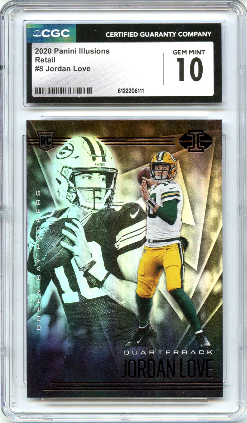 Jordan Love RC 2020 Panini Illusions Rookie #8 CGC 10