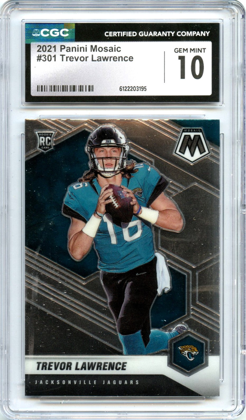 Trevor Lawrence RC 2021 Panini Mosaic Rookie #301 CGC 10