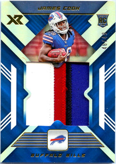 James Cook RC 2022 Panini XR Blue Rookie Patch SP 46/49-1