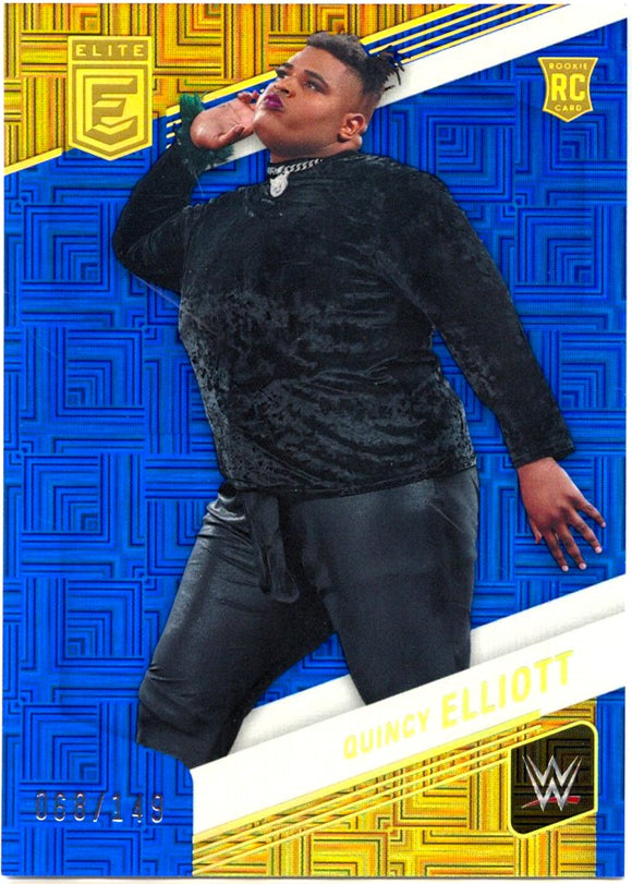 Quincy Elliott RC 2023 Donruss Elite WWE Blue Rookie SP 68/149