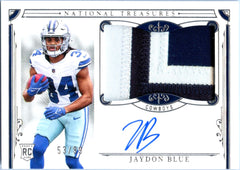 Jaydon Blue RC 2025 National Treasures Rookie Patch Auto SP 53/99-1