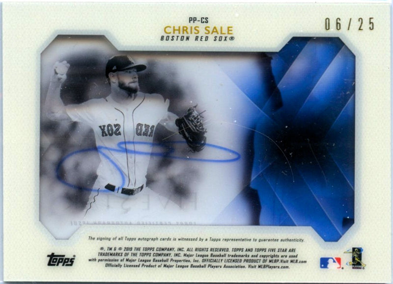 Chris Sale 2019 Diamond Icons Pentamerous Penmanship Acetate Auto SP 6/25-2
