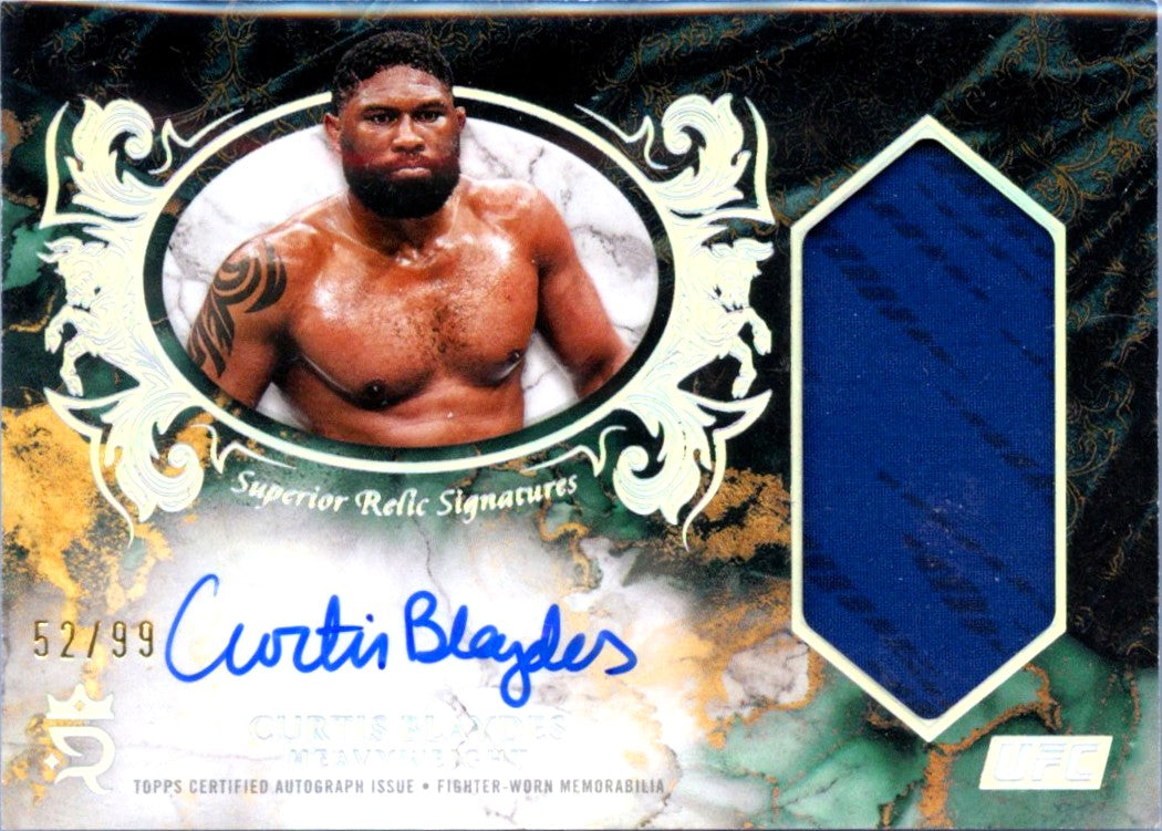 Curtis Blaydes 2025 Topps Royalty UFC Superior Patch Auto SP 52/99