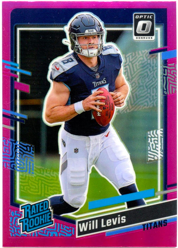 Will Levis RC 2023 Donruss Optic Preview Pink Rated Rookie #397
