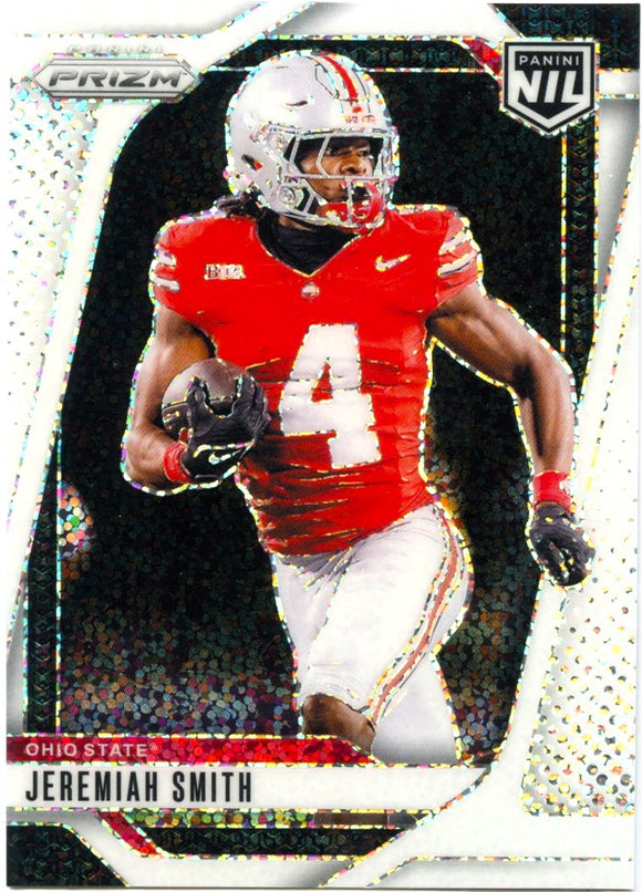 Product Jeremiah Smith RC 2024 Panini Ohio State Prizm White Sparkle Rookie SSP #10 Link