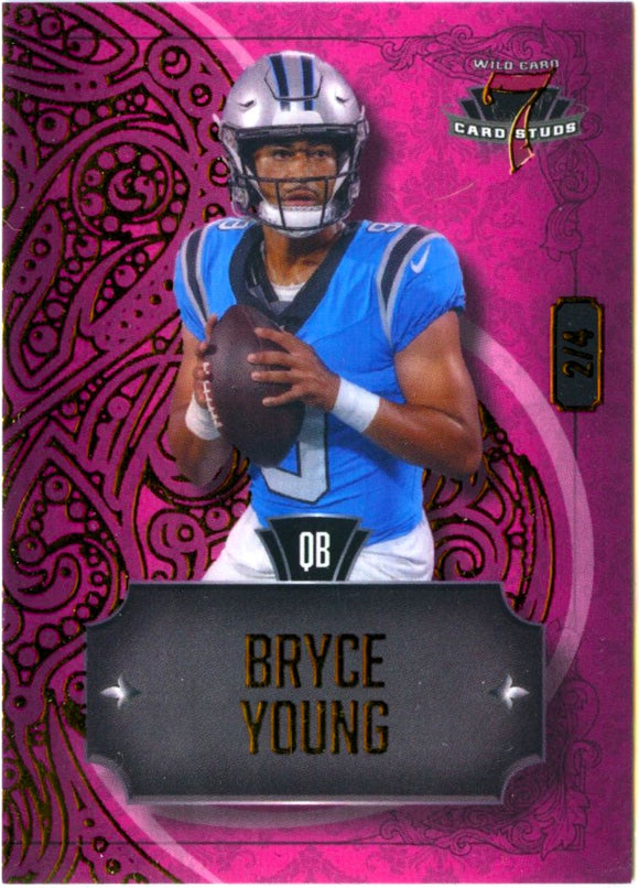 Bryce Young RC 2023 Wild Card Pink Parallel Rookie SP 2/4