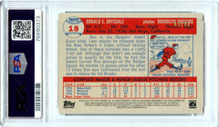 Don Drysdale 2021 Topps Gold Foil Rookie Cup Throwback SP 9/50 PSA 10-2