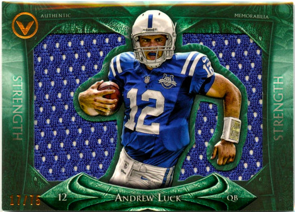 Andrew Luck 2014 Topps Valor Green Strength Jersey Patch SP 17/75