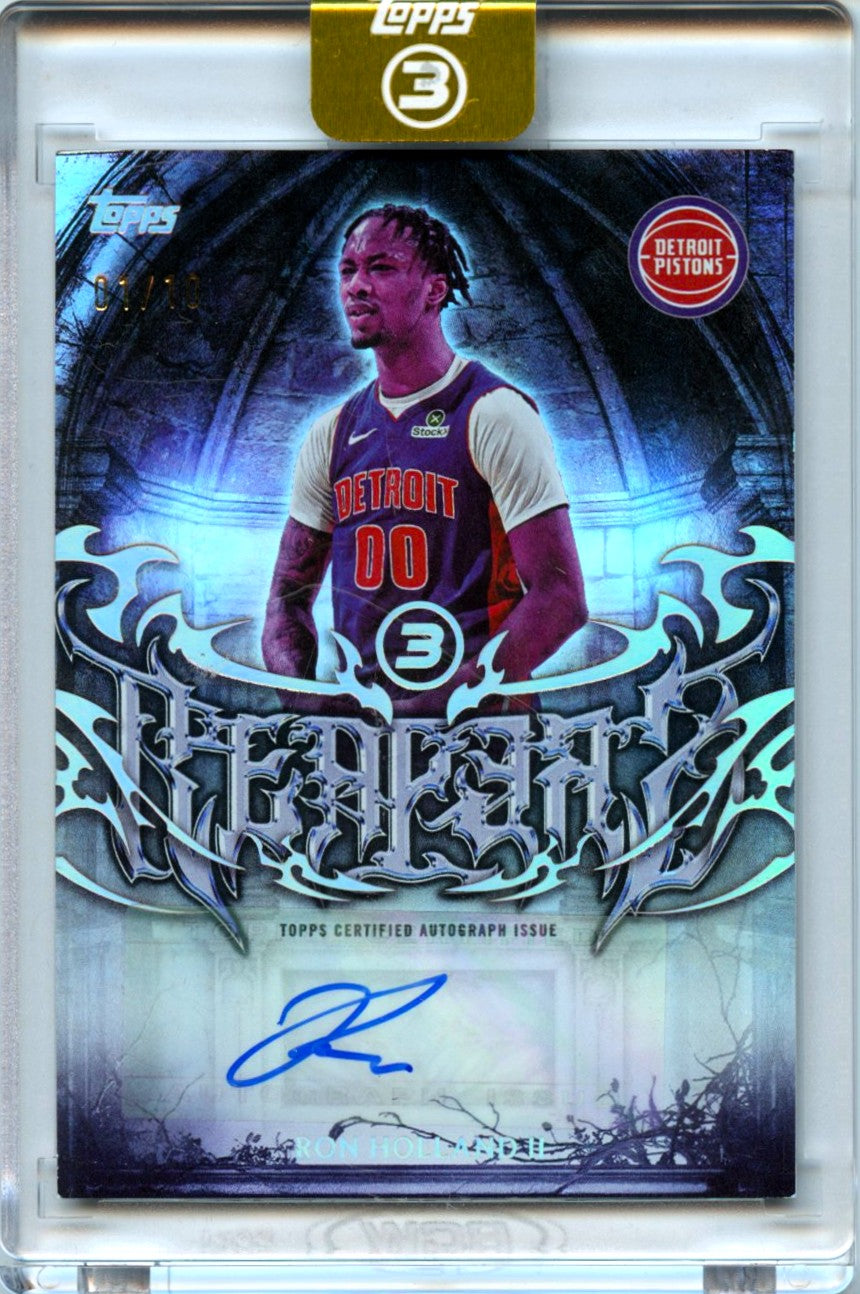 Ron Holland II 2025-26 Topps 3 Rim Reapers Black Auto SP 1/10-1