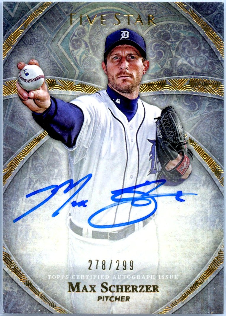 Max Scherzer 2014 Topps Five Star On Card Auto SP 278/299-1