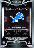 Aidan Hutchinson RC 2022 Panini Black Jumbo Rookie Jersey Patch Auto SP 53/99