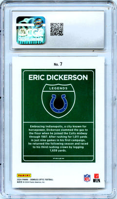 Eric Dickerson 2024 Donruss Optic Downtown Legends SSP #7 CGC 9-2