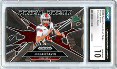 Julian Sayin RC 2025 Panini Prizm Draft Prizm Break Rookie #3 CGC 10-1