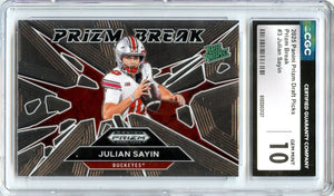 Julian Sayin RC 2025 Panini Prizm Draft Prizm Break Rookie #3 CGC 10