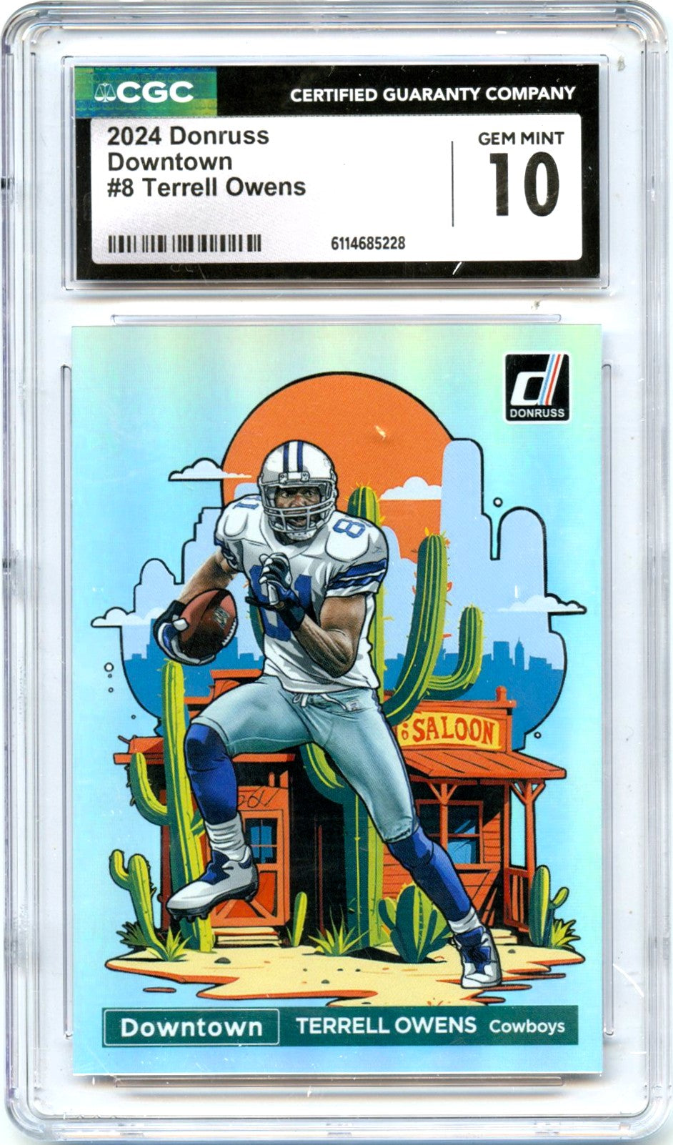 Terrell Owens 2024 Donruss Downtown! SSP #8 CGC 10-1
