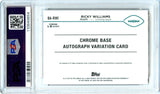 Ricky Williams 2024 Topps Chrome Gold Wave Auto SP 38/50 PSA 10