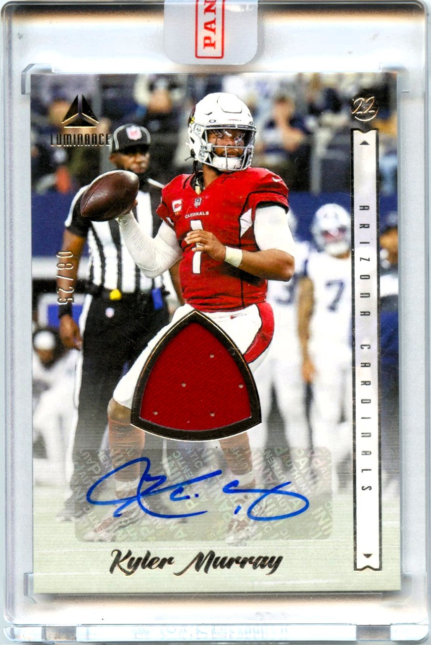Kyler Murray 2022 Panini Luminance Jersey Patch Auto SP 8/25-1