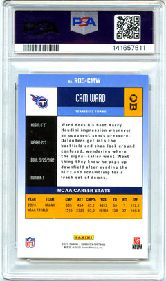 Cam Ward RC 2025 Donruss 2005 Retro Rookie PSA 10-2