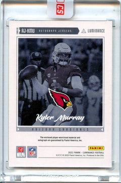 Kyler Murray 2022 Panini Luminance Jersey Patch Auto SP 8/25-2