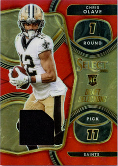 Chris Olave RC 2022 Panini Select Red Draft Selections Rookie Patch-1