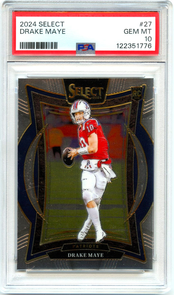 Product Drake Maye RC 2024 Panini Select Concourse Rookie #27 PSA 10 Link