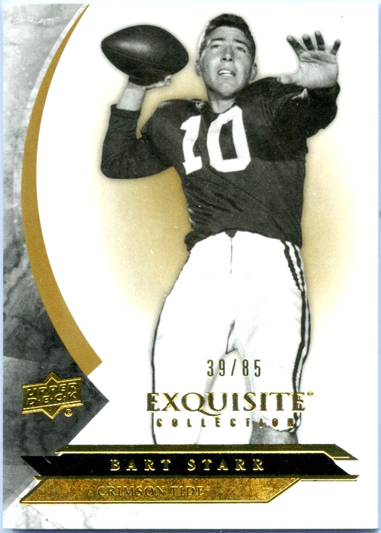 Bart Starr 2012 Upper Deck Exquisite Gold SP 39/85-1
