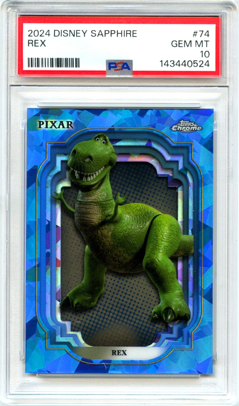 Rex 2024 Topps Chrome Disney Sapphire #74 PSA 10-1