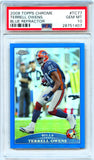 Terrell Owens 2009 Topps Chrome Blue Refractor PSA 10