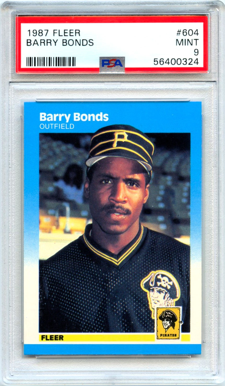 Barry Bonds 1987 Fleer Baseball Second Year #604 PSA 9-1