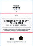 Tobias Harris 2024 Topps Motif Legends Of The Court Game Used Jersey Patch SP 1/1