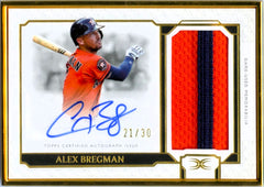 Alex Bregman 2024 Definitive Collection Gold Framed Game Used Patch Auto SP 21/30-1