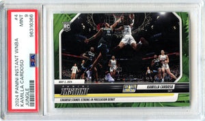 Kamilla Cardoso RC 2024 Panini Instant WNBA Jungle Rookie SP 8/25 PSA 9
