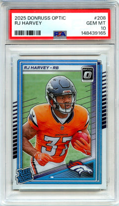 Rj Harvey RC 2025 Donruss Optic Rated Rookie #208 PSA 10-1