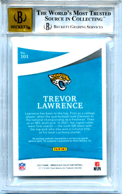 Trevor Lawrence RC 2021 Immaculate Rookie Patch Auto SP 64/99 BGS 9-2